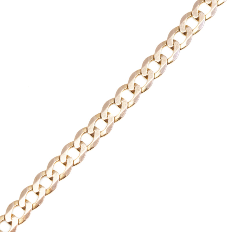 9ct Yellow Gold Curb Link Chain Necklace 50cm #61357