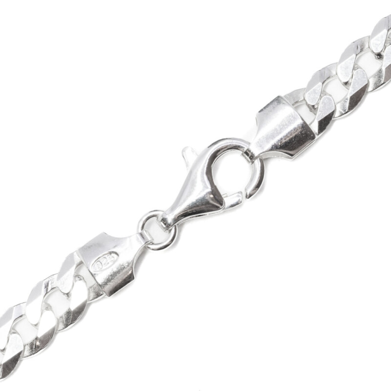 Sterling Silver Curb Link Chain Necklace 55cm #62266