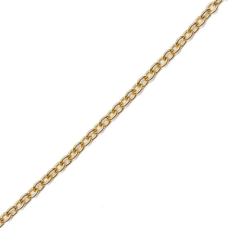 9ct Yellow Gold Cable Link Gold Chain Necklace 58cm Adjustable #61762