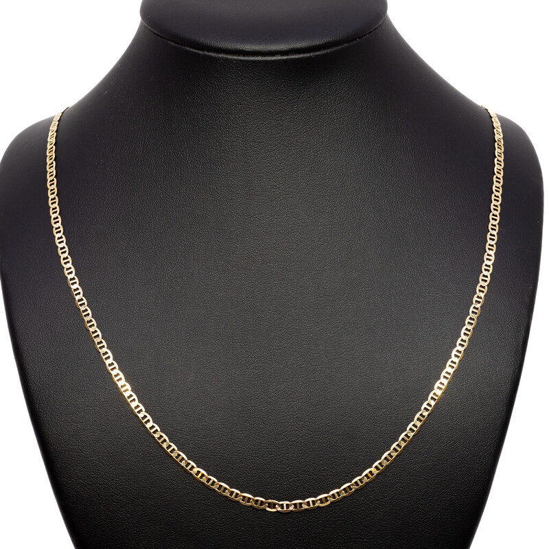 10ct Yellow Gold Anchor Link Chain Necklace 57cm #61764