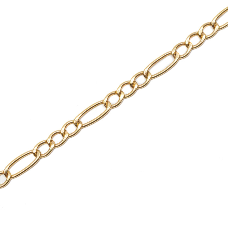 10ct Yellow Gold Figaro Link Chain Necklace 50cm #61882