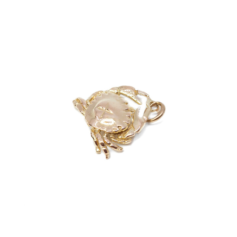 9ct Yellow Gold Cancer / Crab Charm #61361