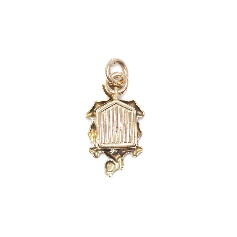 8ct Yellow Gold Cuckoo Clock Charm Pendant #61762-2