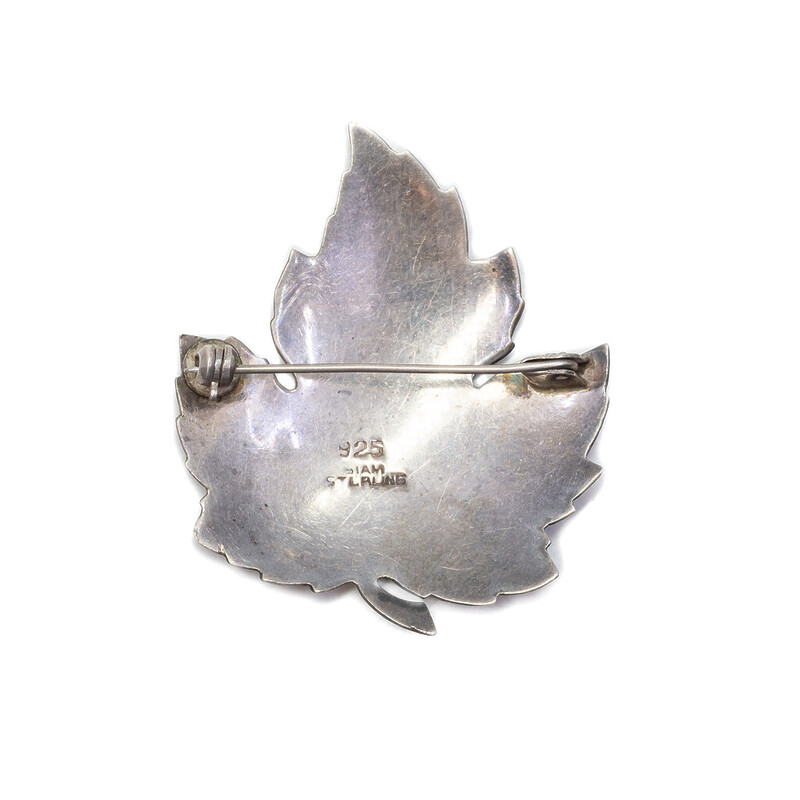 Sterling Silver Siam / Thailand Leaf Brooch #62713