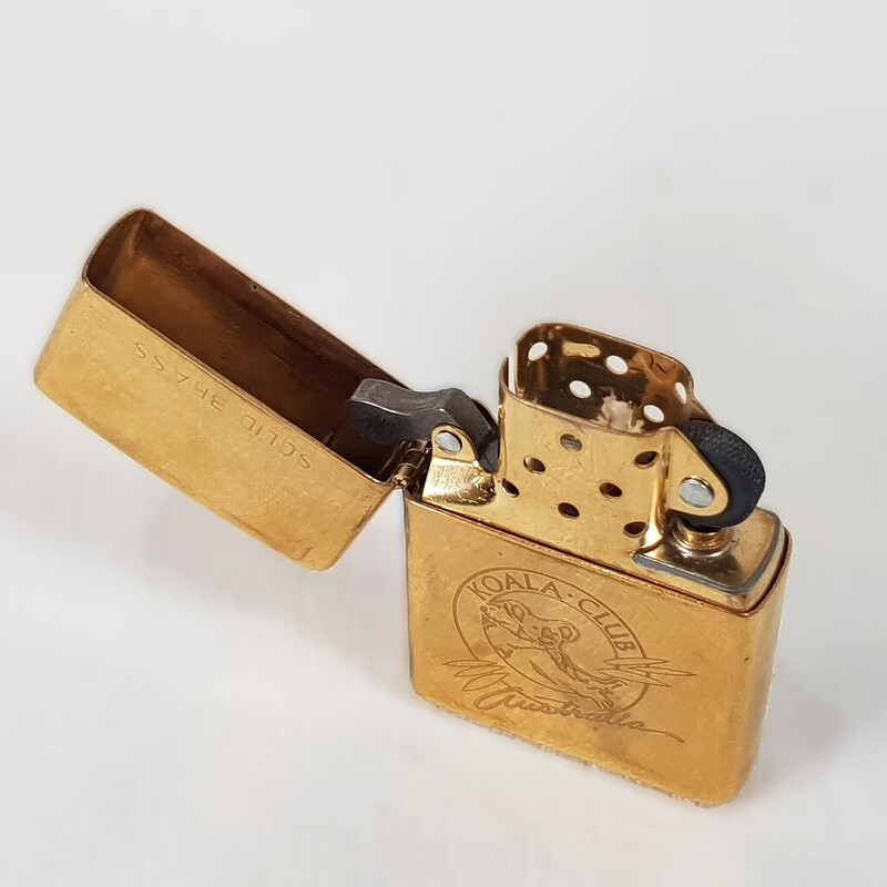 Koala Club Zippo Lighter Australia -Solid Brass - 2000 XVI - In Case #62672