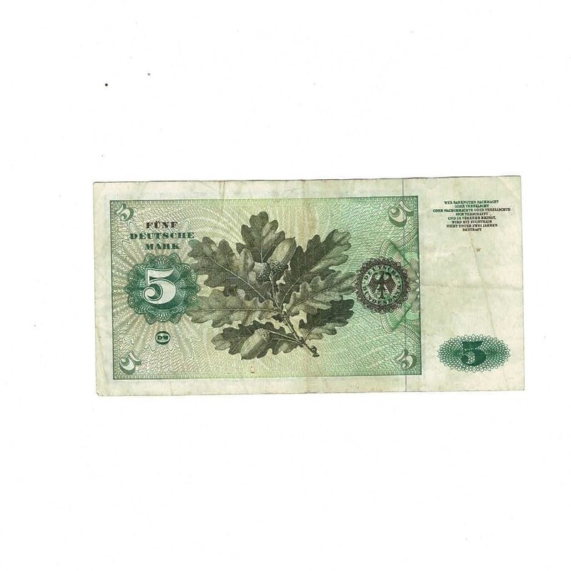 Germany 1960 5 Marks Banknote #59269-36