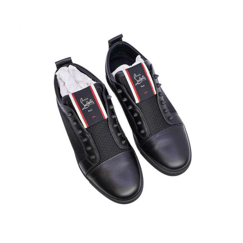 Christian Louboutin Fav Fique a Vontade Black Calfskin Shoes & Box RRP $1495 Size 44 #62452