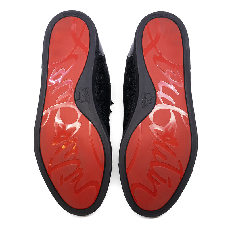 Christian Louboutin Fav Fique a Vontade Black Calfskin Shoes & Box RRP $1495 Size 44 #62452