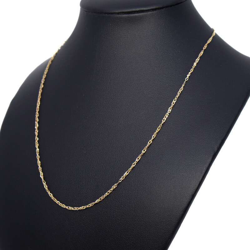 9ct Fine Yellow Gold Singapore Link Chain Necklace 42cm #61848