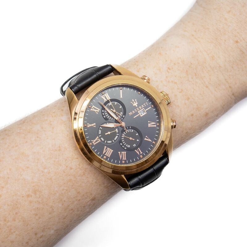 Maserati Traguardo 8871612002-75118 Gold Quartz Chronograph Watch #62526