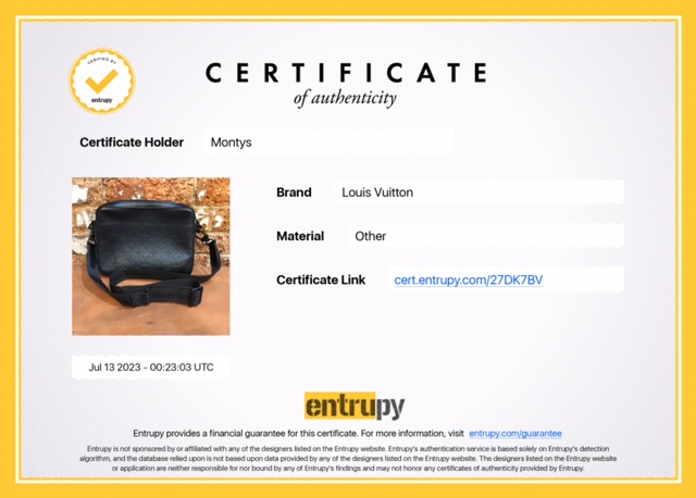 Louis Vuitton Black Duo Leather Messenger Bag + COA / Receipt #62546