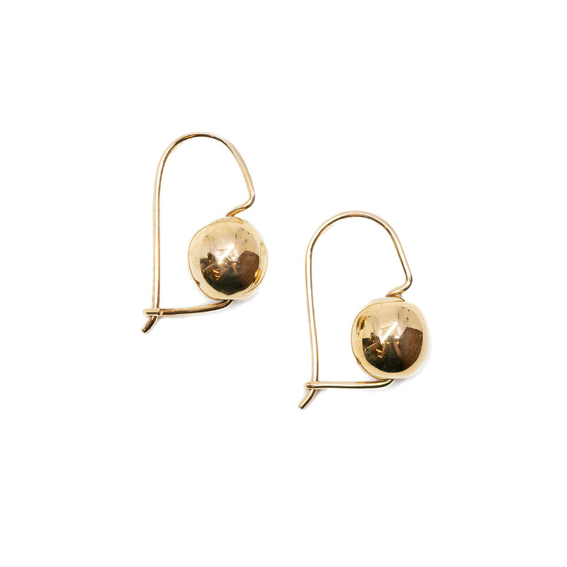 9ct Yellow Gold Ball Hook Earrings #62288