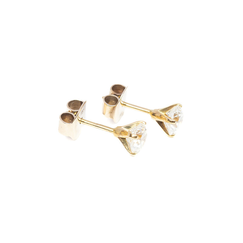 9ct Gold 1.6ct TW Round Brilliant Diamond Stud Earrings Val $12100 #62331