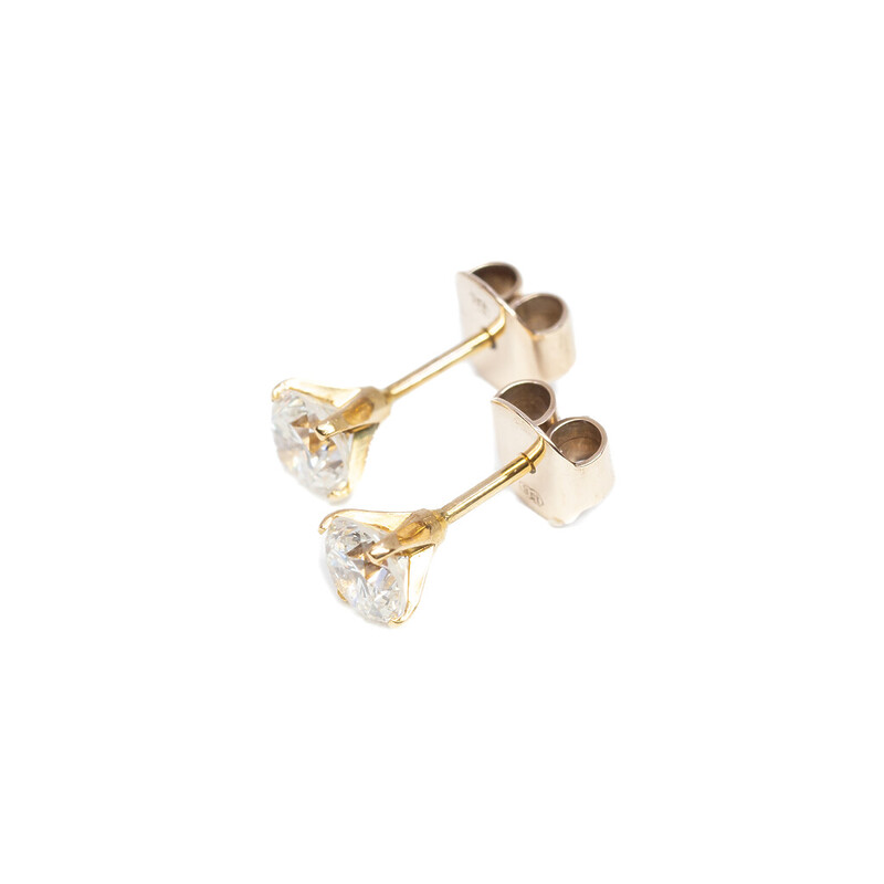 9ct Gold 1.6ct TW Round Brilliant Diamond Stud Earrings Val $12100 #62331