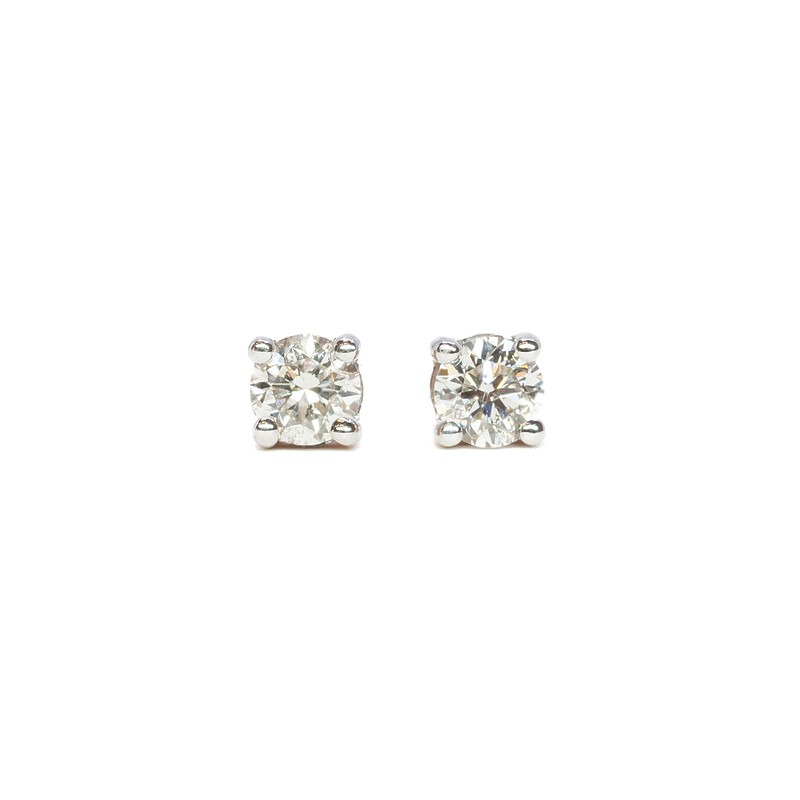 10ct Rose Gold Diamond Stud Earrings 0.40ct TW RRP $1790 #61383