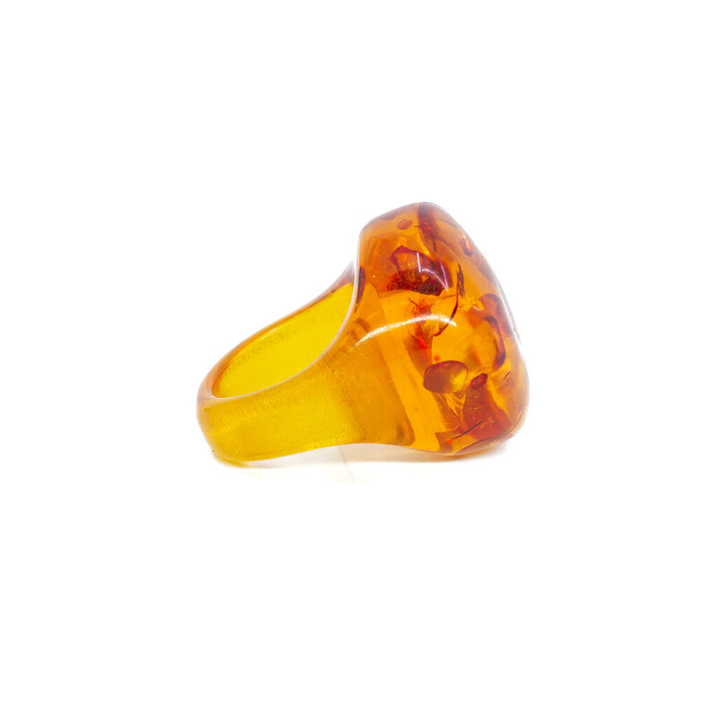 Amber Style Colourful Acrylic Ring Size N #61681-10