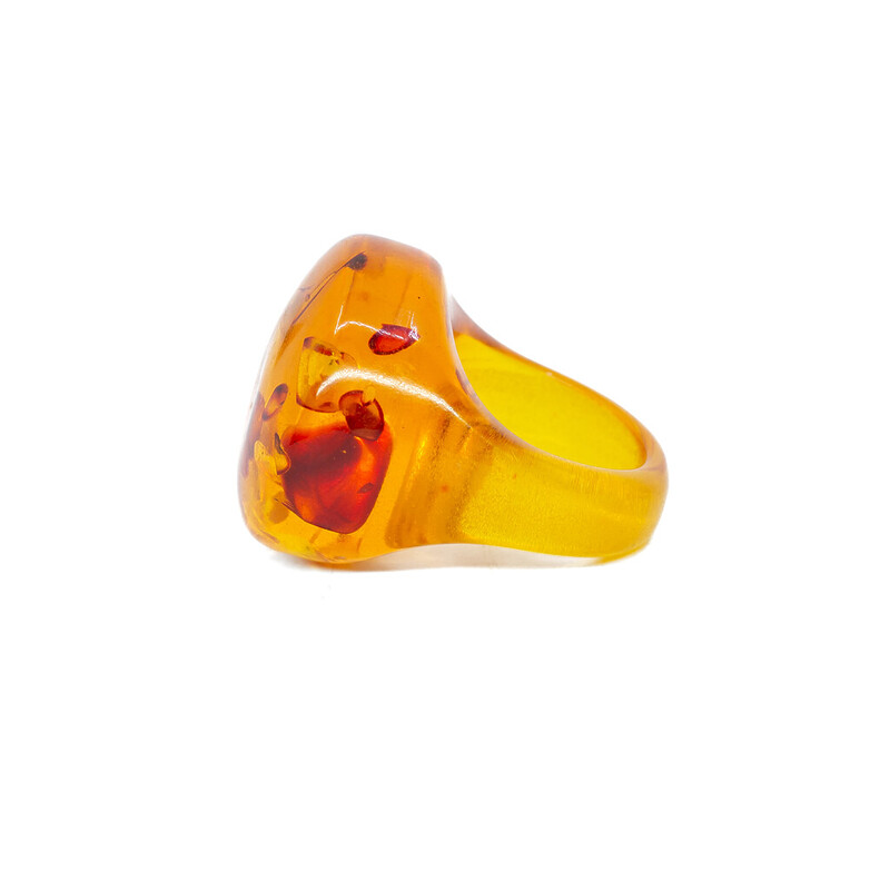 Amber Style Colourful Acrylic Ring Size N #61681-10