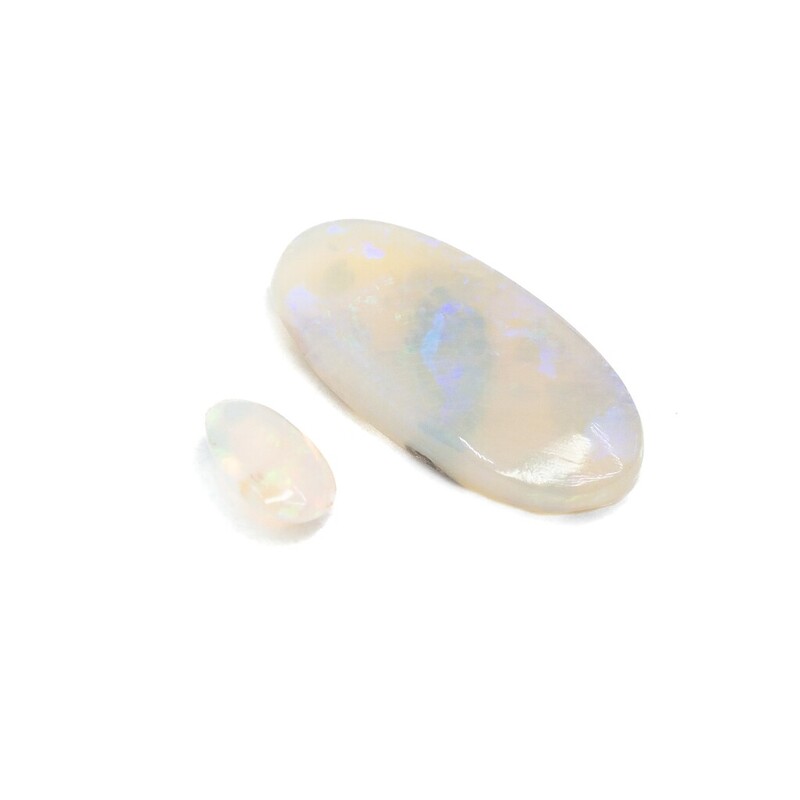 3.15ct & 0.4ct Oval Natural Ethiopian Type Loose Opals #59270-4