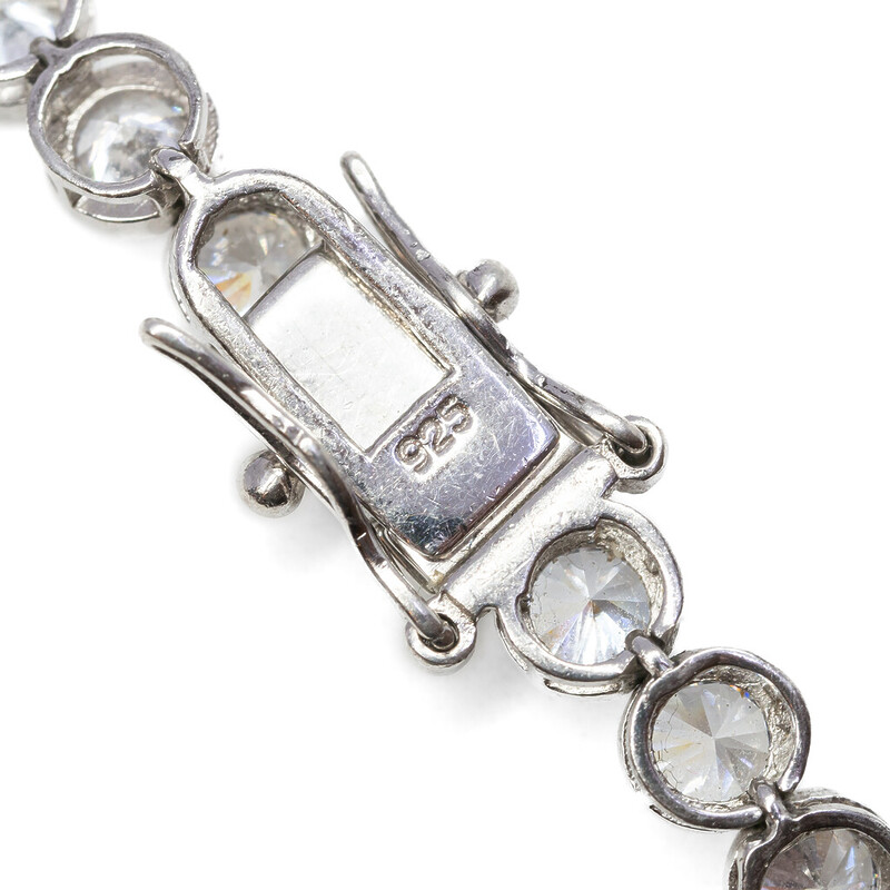 Sterling Silver 925 Tennis CZ Bracelet 19.5cm #61839