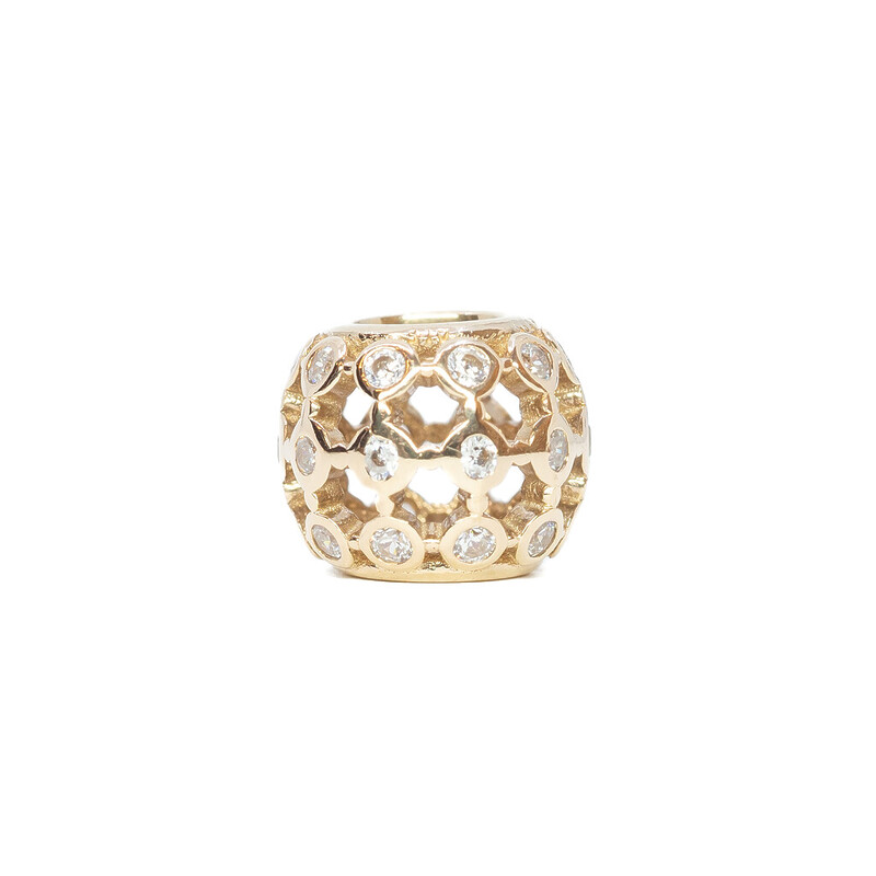 Pandora 14ct Yellow Gold in The Spotlight CZ Charm #61818-6