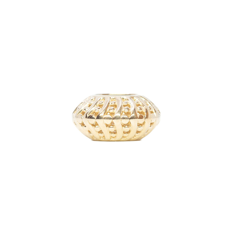Pandora 14ct Yellow Gold Abstract Openwork Spacer Charm #61818-3
