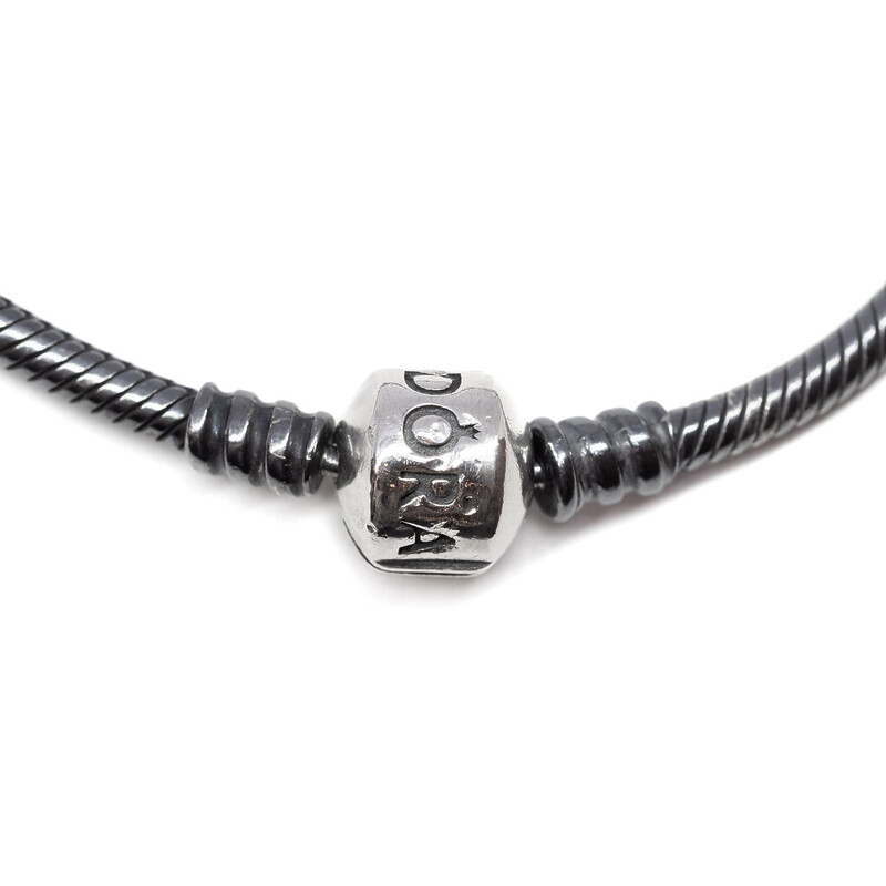 Pandora Sterling Silver Oxidised Moments Charm Bracelet 18cm #61684
