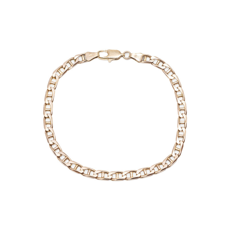 9ct Yellow Gold Anchor Link Bracelet 19.5cm #61985