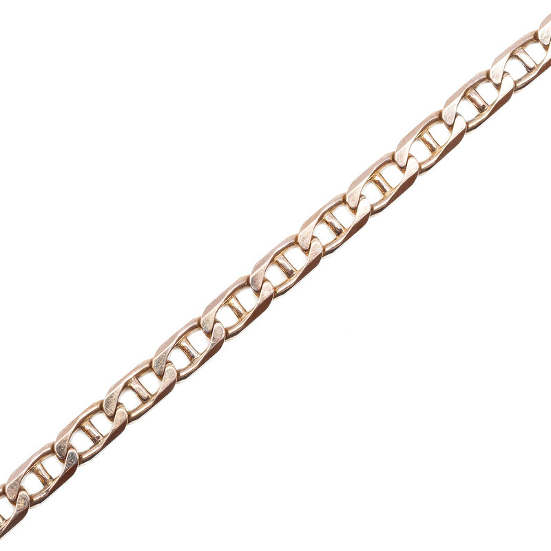 9ct Yellow Gold Anchor Link Bracelet 19.5cm #61985