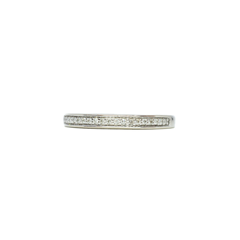 18ct White Gold Diamond Eternity Band Ring Size L #62425