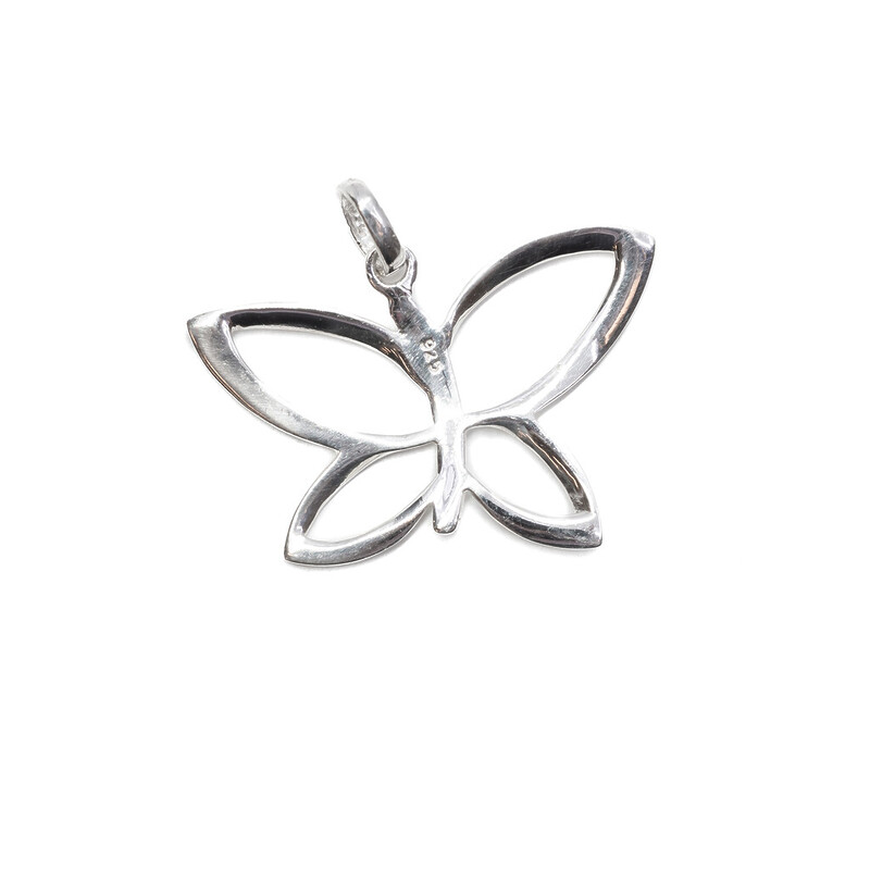 Sterling Silver Butterfly Pendant 925 #5993-19