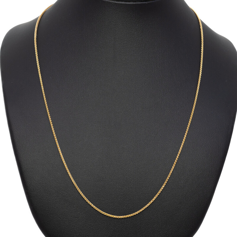 9ct Yellow Gold Fine Double Curb Link Necklace 45cm #62270
