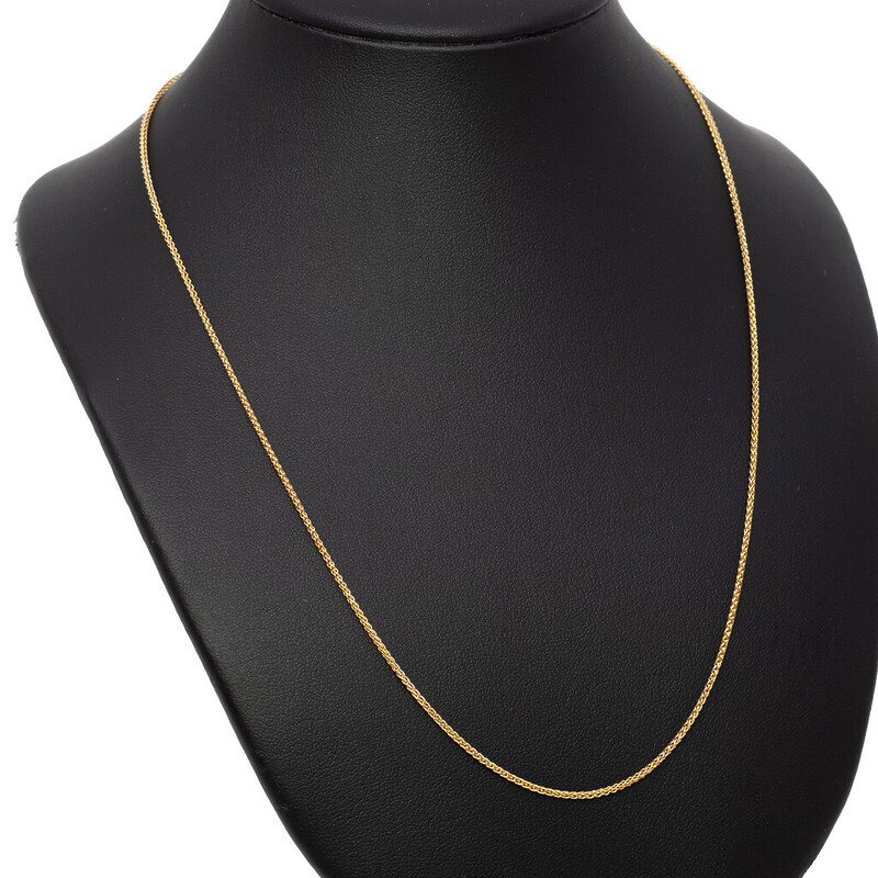 9ct Yellow Gold Fine Double Curb Link Necklace 45cm #62270