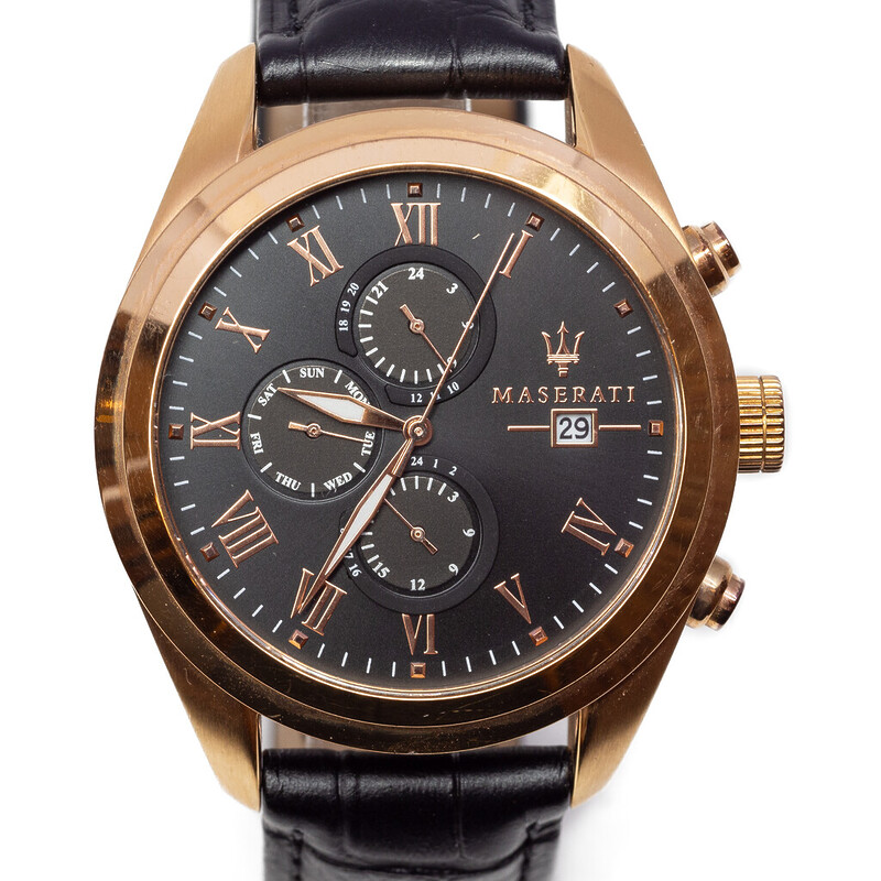 Maserati Traguardo 8871612002-75118 Gold Quartz Chronograph Watch #62526