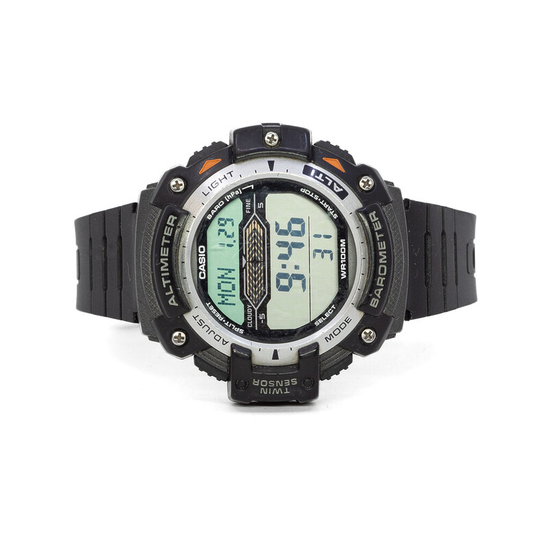 Casio Sports Gear Twin Sensor Altimeter/compass Black Watch SGW300H #62542