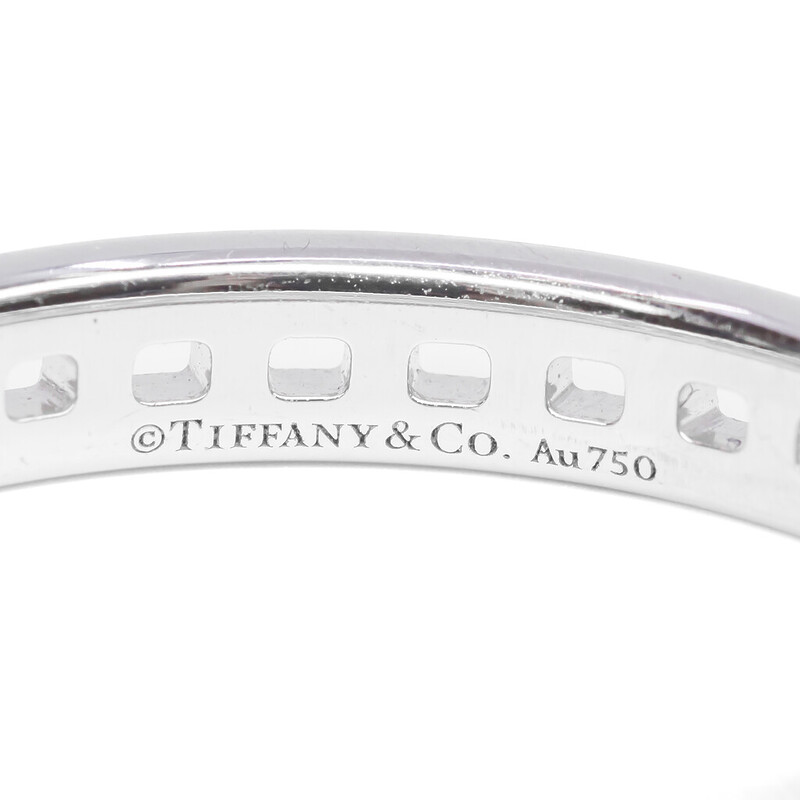 Tiffany & Co 18ct White Gold Diamond True Narrow Ring Size V / 11 #62756