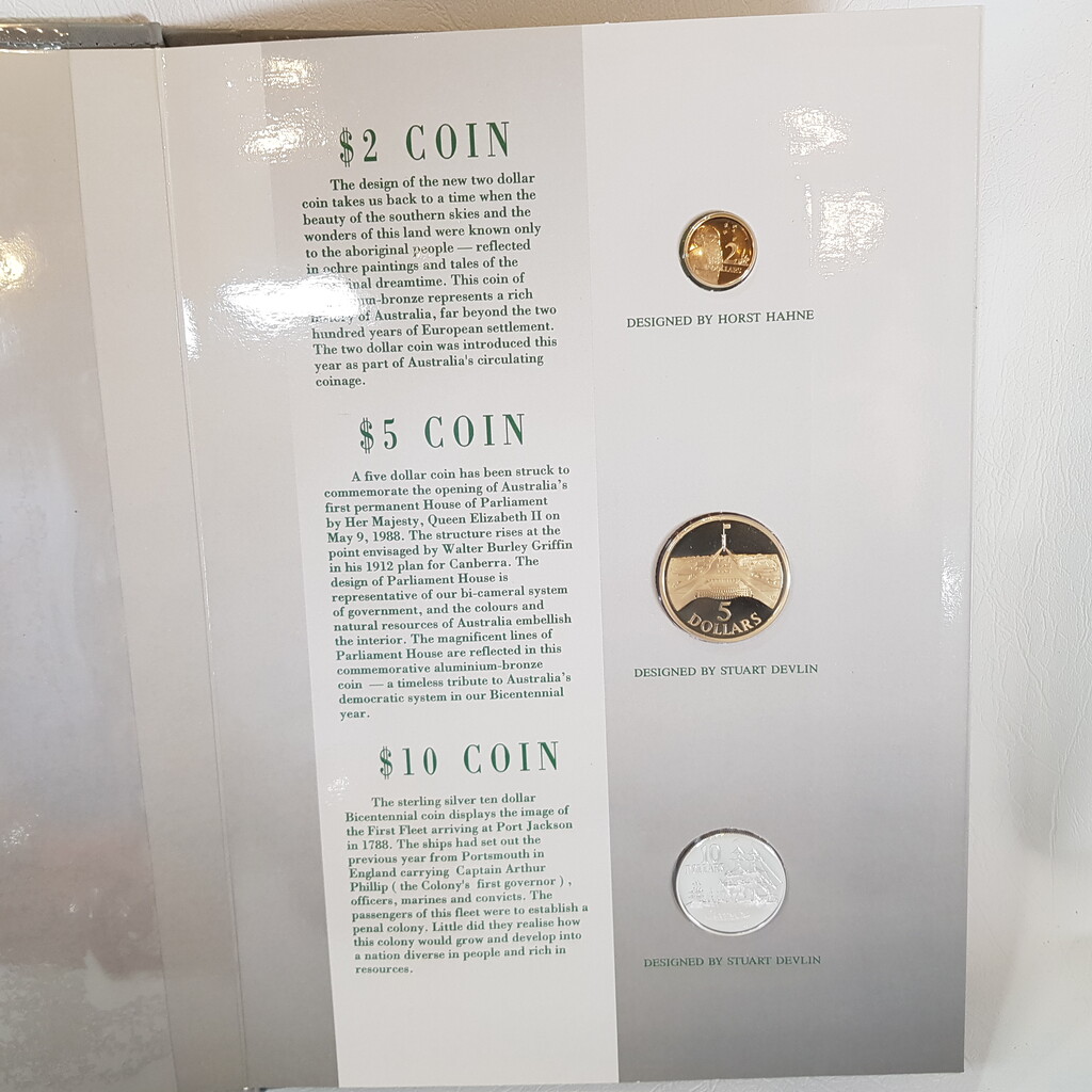 1988 Bicentennial 3 Coin & Note Folder + COA Melbourne International Coin Fair #62988 1988 Bicentennial 3 Coin & Note Folder + COA Melbourne International Coin Fair #62988 - Image 10
