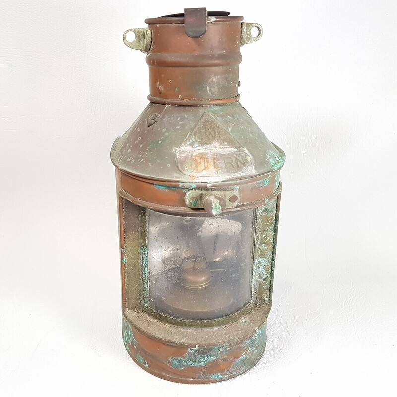 Vintage Copper Nautical Display Ship CWC Stern Lamp / Lantern #59585