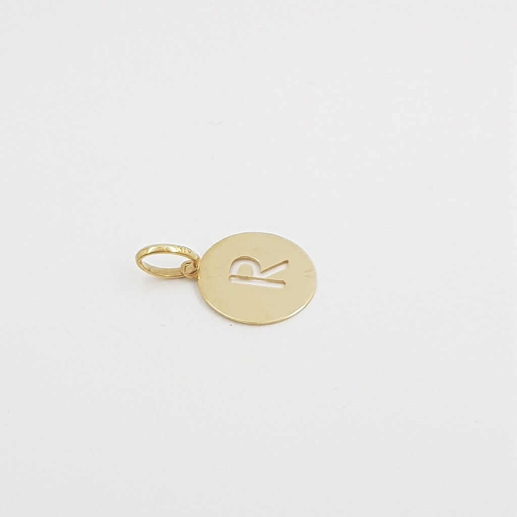 9ct Yellow Gold Round Letter R Pendant #62682 9ct Yellow Gold Round Letter R Pendant #62682 - Image 7