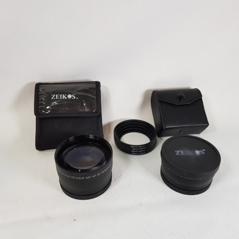 Zeikos 58mm Professional DSLR Lens Attachment Set (Wide angle Macro Telephoto) #62833