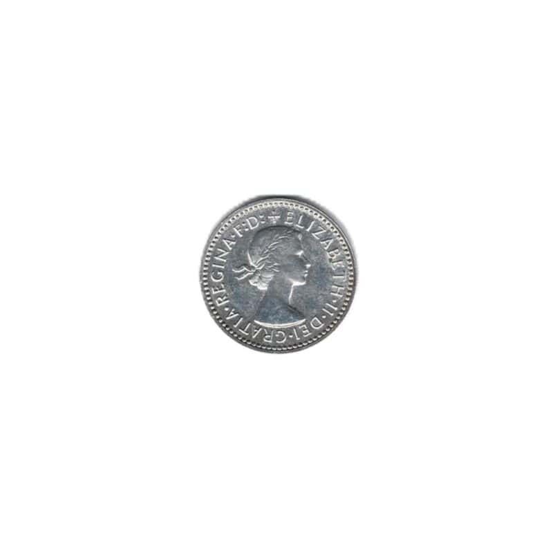 1955 Australia Threepence 3P 3D Choice Uncirculated 50% Silver #27571