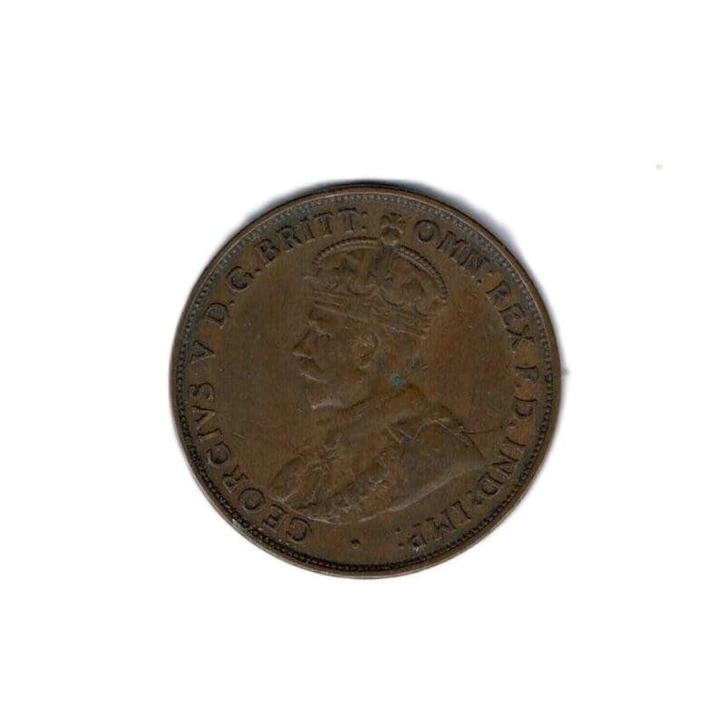 1932 Australia Penny Rare Low Mintage 7 Pearls #27573