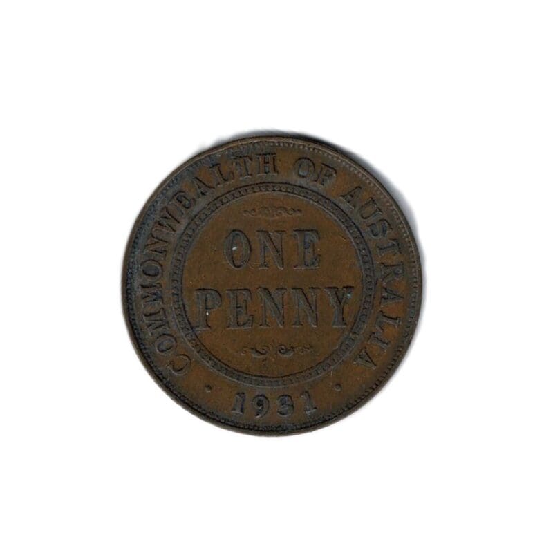 1931 Australian Copper Penny KGV King George V #27578