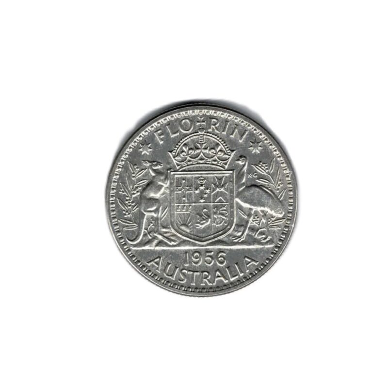1956 Australian Proof Florin Sterling Silver (1500 Minted) #56942