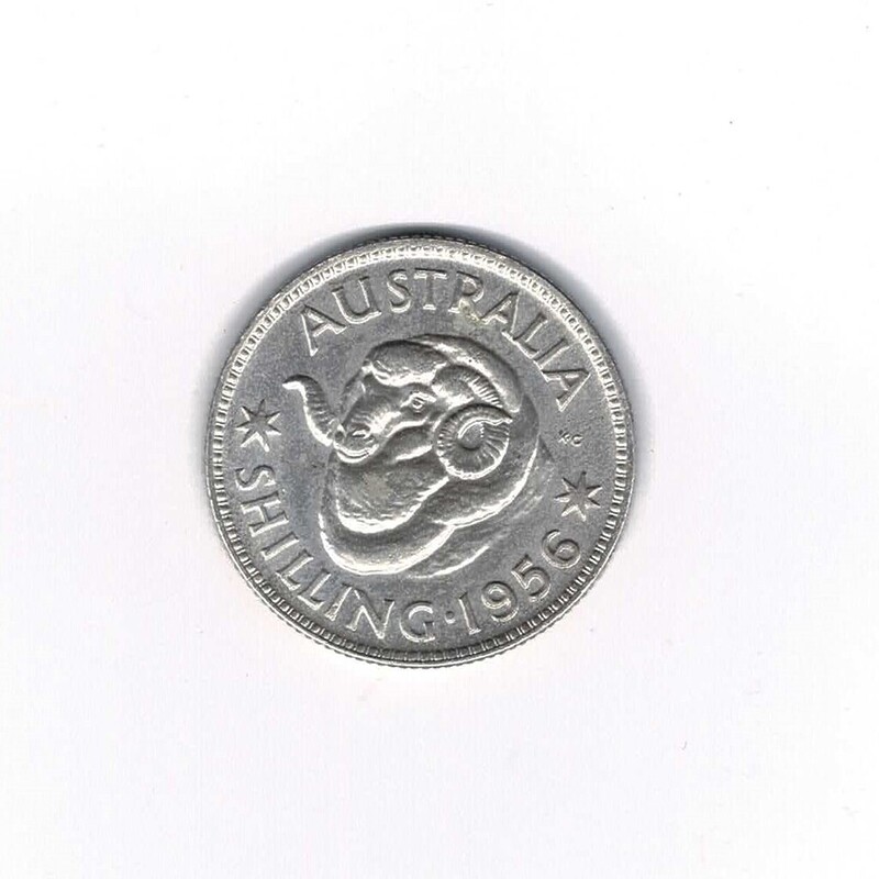 1956 Australian Proof Shilling Sterling Silver (1500 MINTED) #56951