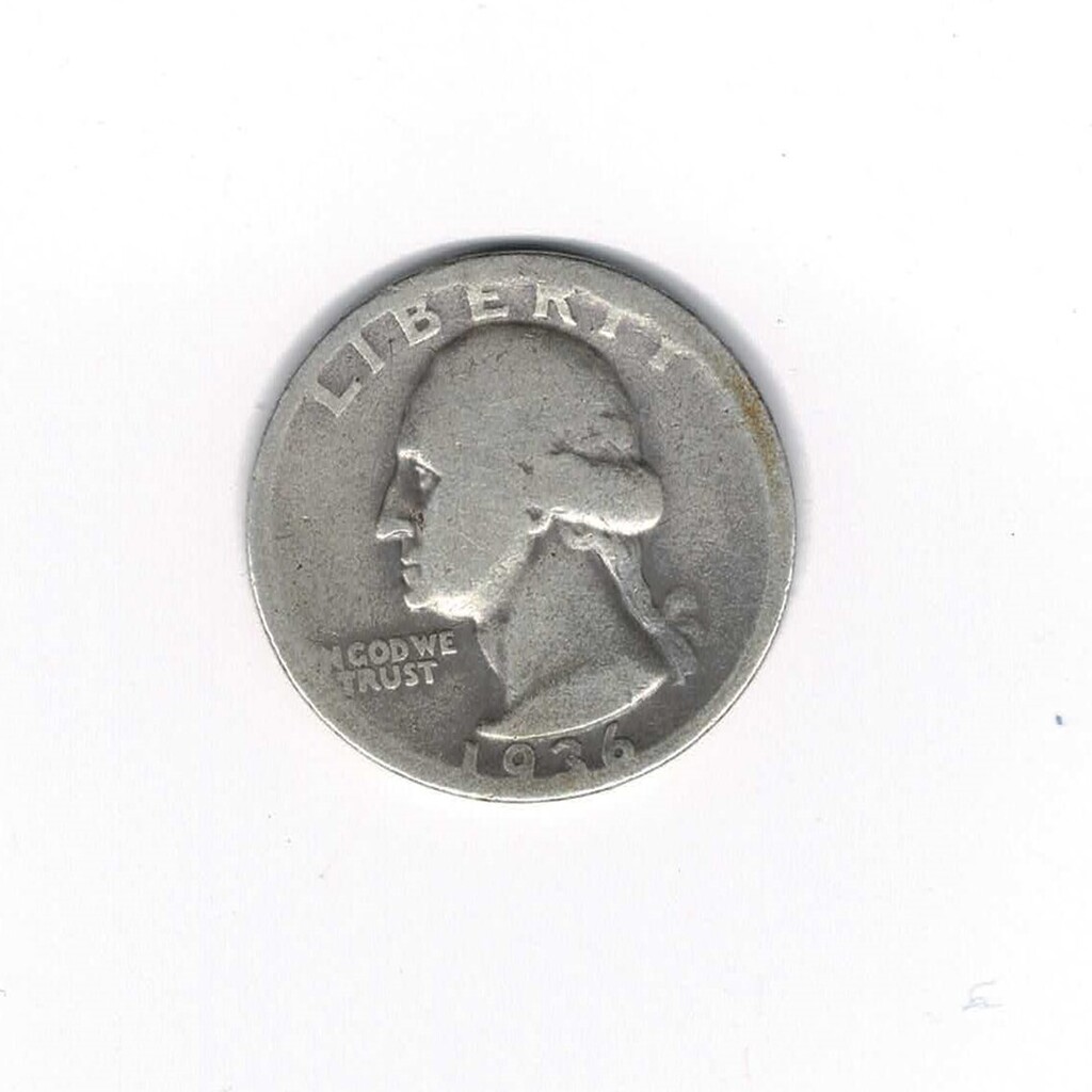1936 90% Silver Quarter 1/4 Usa Coin #60746-6