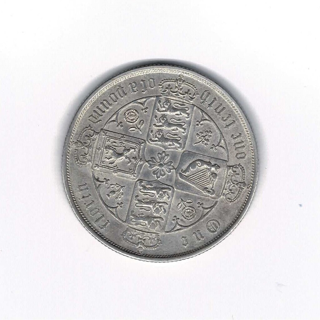 1880 Sterling Silver UK British Victoria Gothic Head Florin (Excellent Condition) #60746-9 1880 Sterling Silver UK British Victoria Gothic Head Florin (Excellent Condition) #60746-9 - Image 2