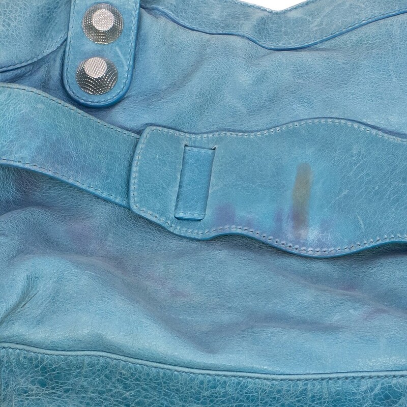 Balenciaga City Motorcycle Turquoise Leather Handbag #62762