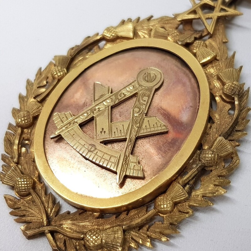 Antique Gold Masonic Medal C/1921 - Light Of The East Lodge Freemason #190250