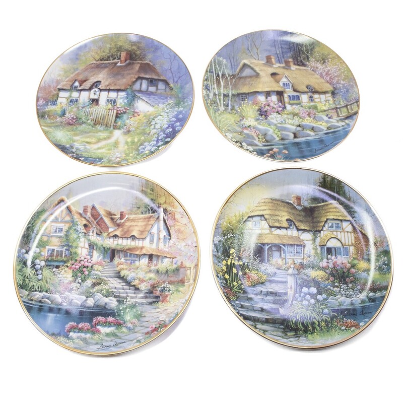 Royal Doulton Plates 5x Cottages Collection by Andres Orpinas + COA - 21cm #58242
