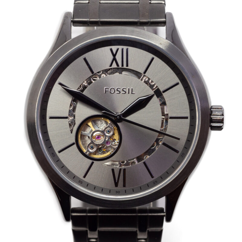 Fossil Fenmore Automatic Gunmetal Stainless Steel Men's Watch BQ2647 Near-New in Box #60352